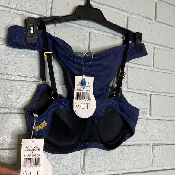 WET Swimwear Bikini Set in Denim Blue New With Tags Size Small - Picture 11 of 16